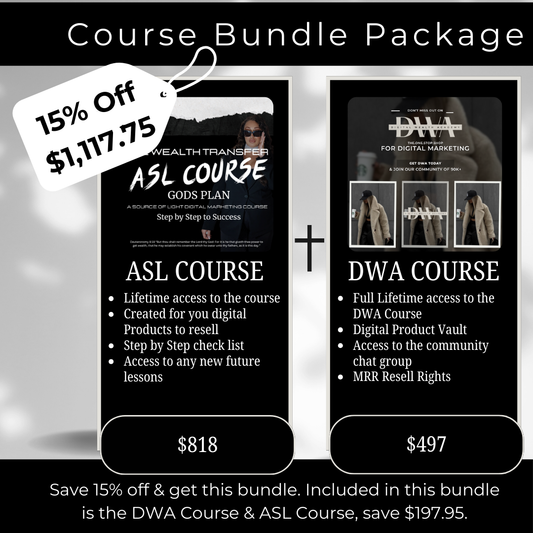 Asl Course & DWA Course Bundle